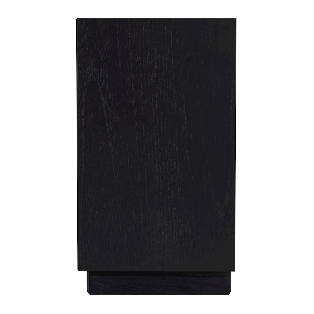 Halmstad 22 in. W Wood Panel 3 Drawer Narrow Nightstand, Black. Picture 5