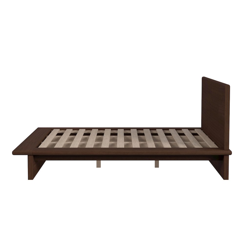 Halmstad Wood Platform King Bed, Brown. Picture 6