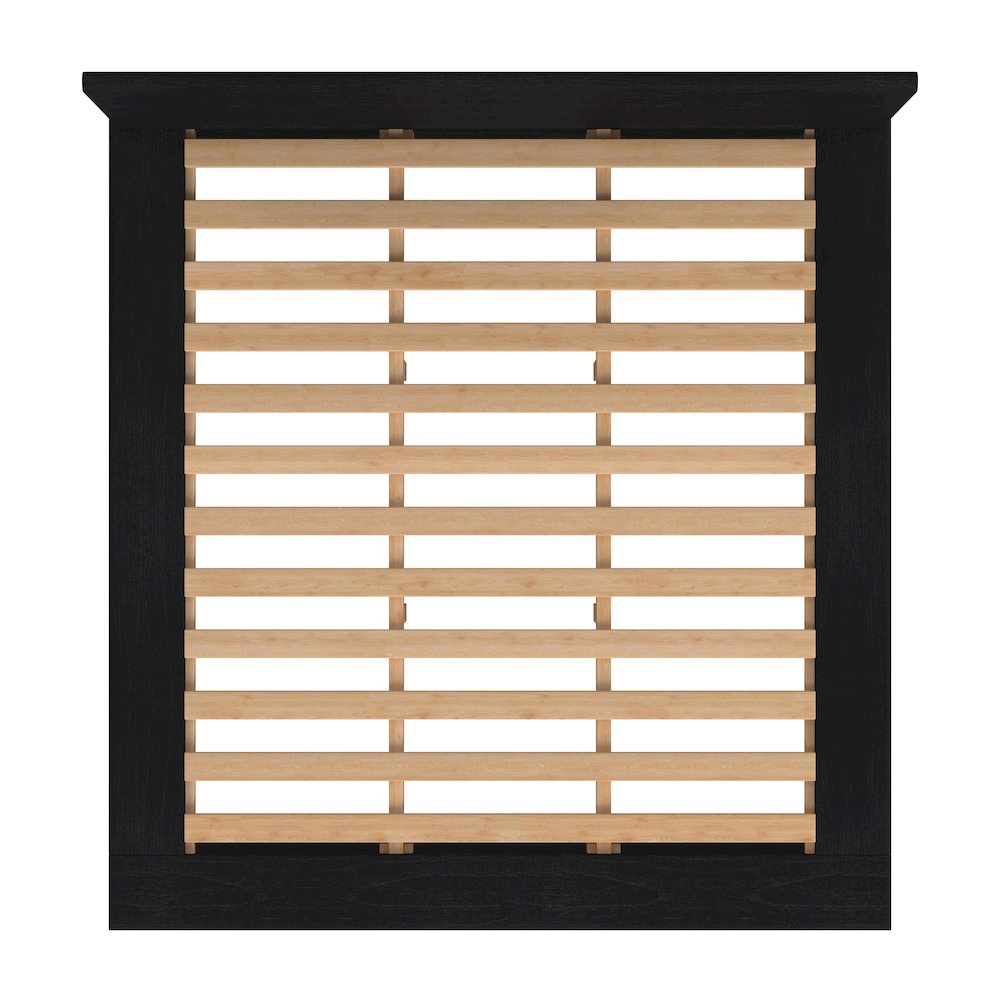 Halmstad Wood Platform King Bed, Black. Picture 7
