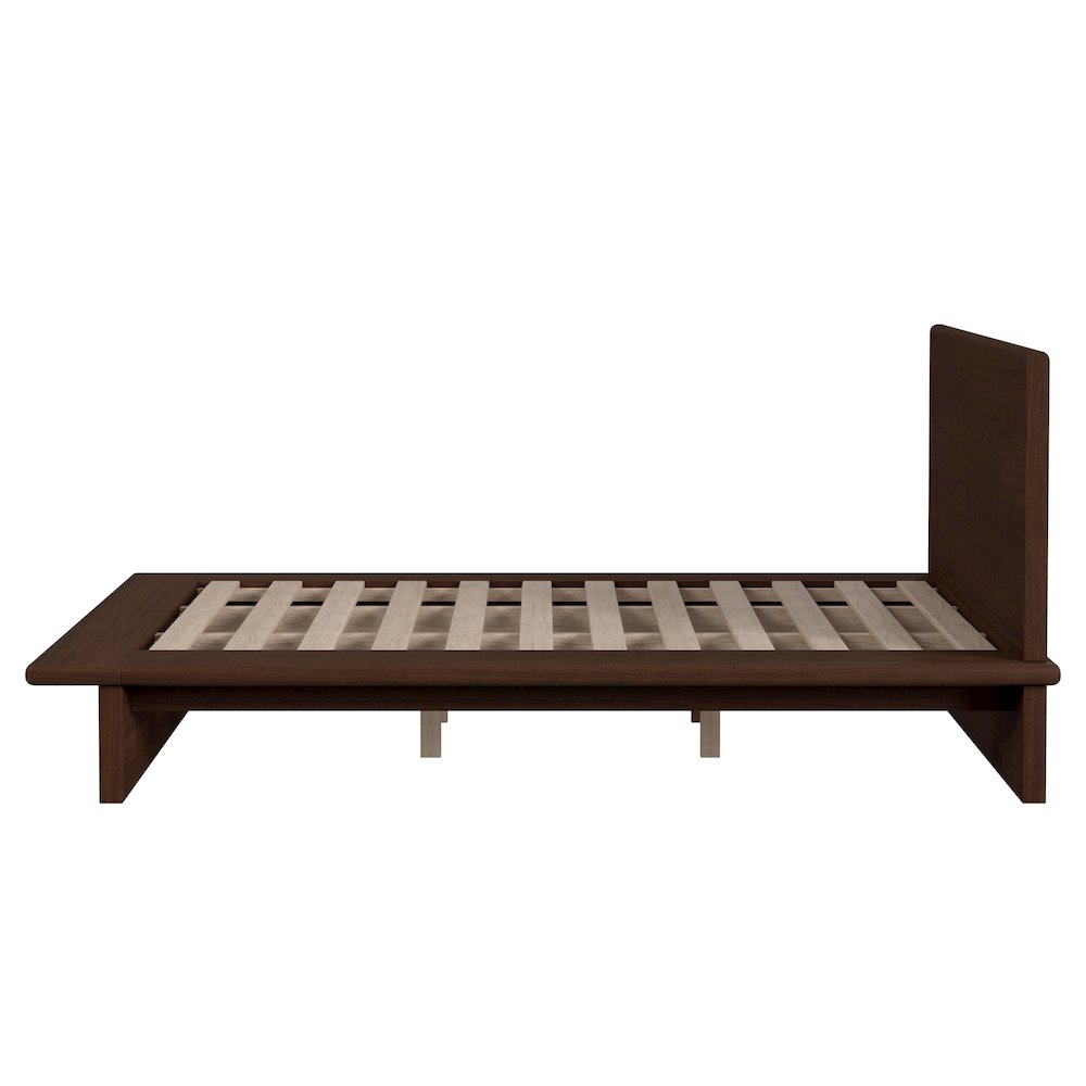 Halmstad Wood Platform Queen Bed, Brown. Picture 6