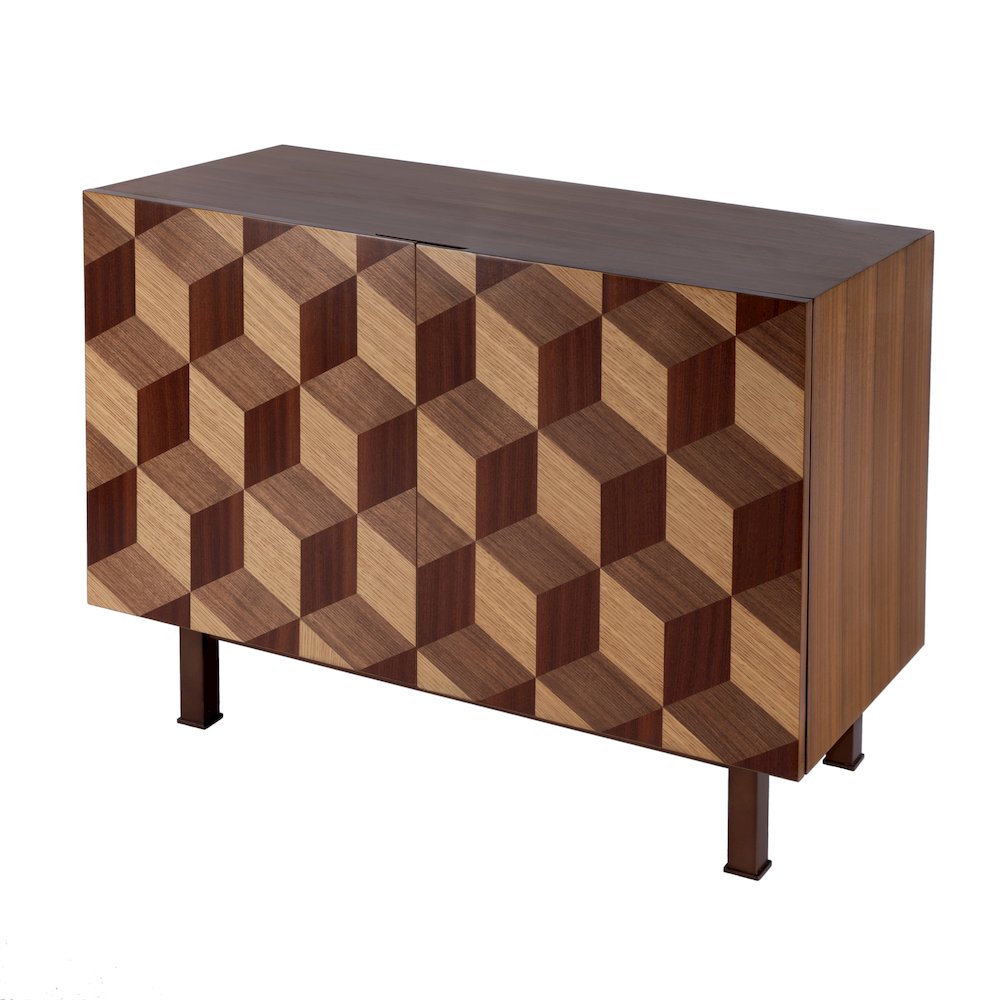Stefan 2 Door Storage Cabinet, Brown. Picture 1