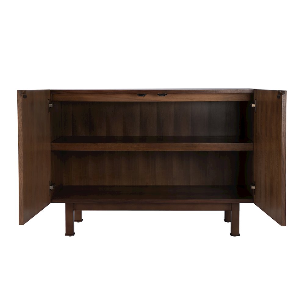 Stefan 2 Door Storage Cabinet, Brown. Picture 4