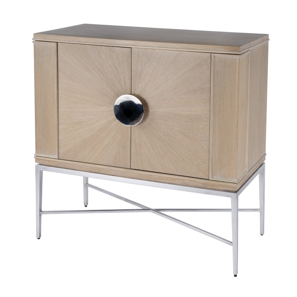 Joanie 2- Door Wine Cabinet, Tan/Beige. Picture 1
