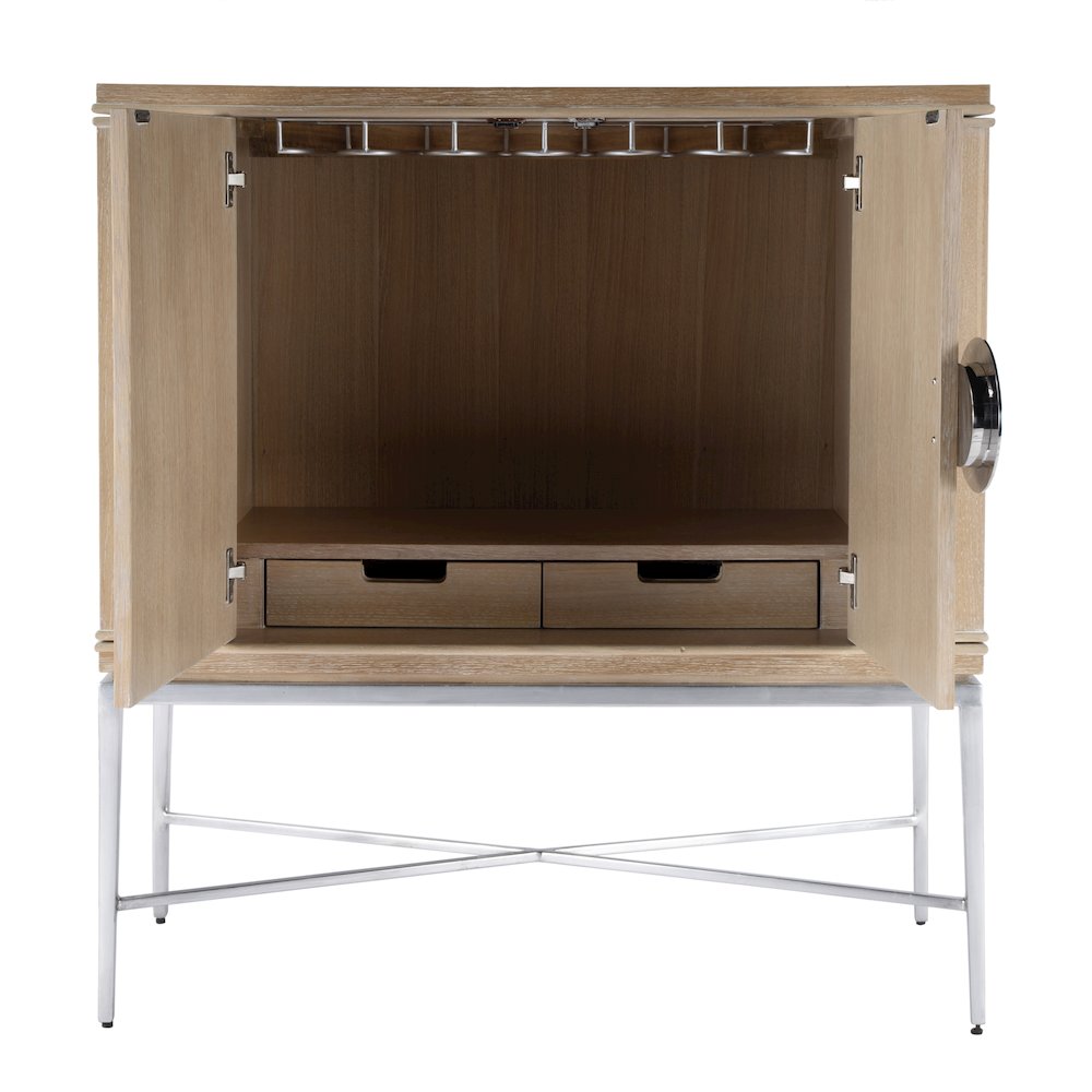 Joanie 2- Door Wine Cabinet, Tan/Beige. Picture 5