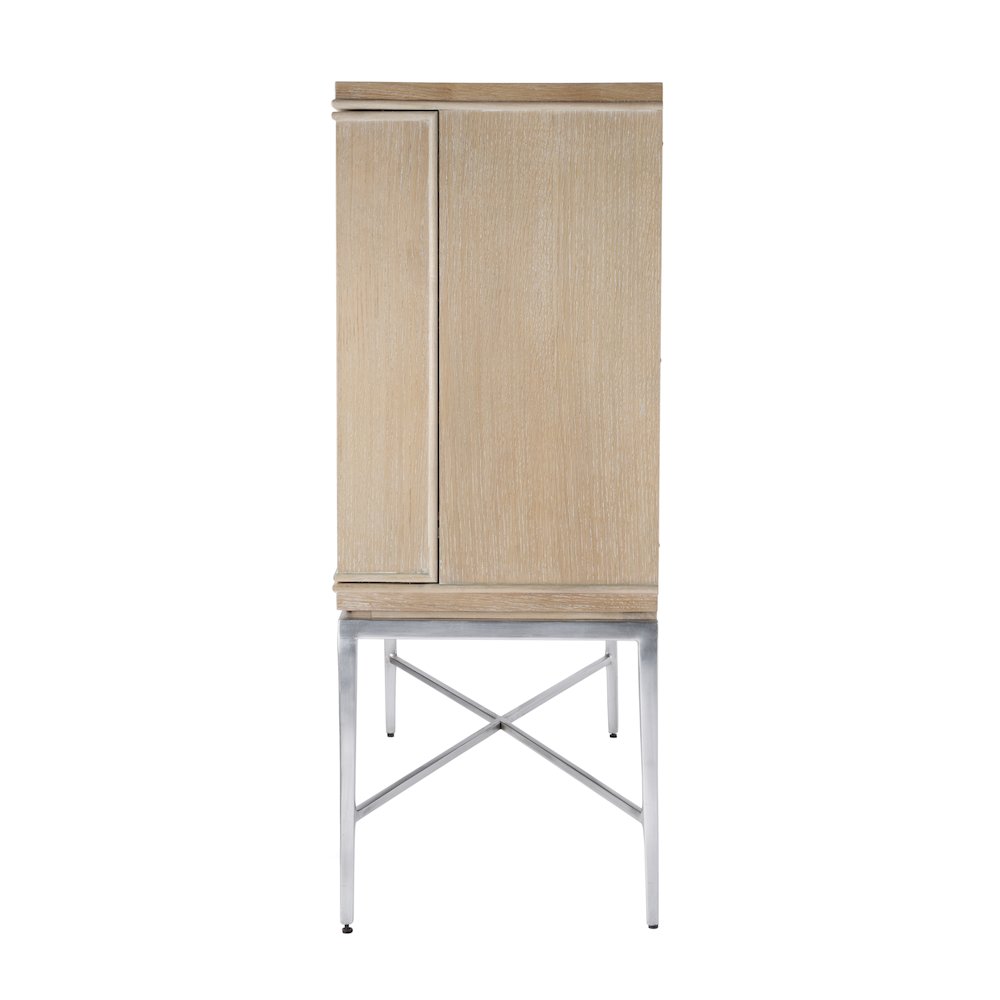 Joanie 2- Door Wine Cabinet, Tan/Beige. Picture 7