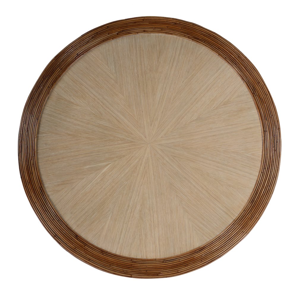 Harding Rattan Drum Coffee Table, Brown. Picture 4