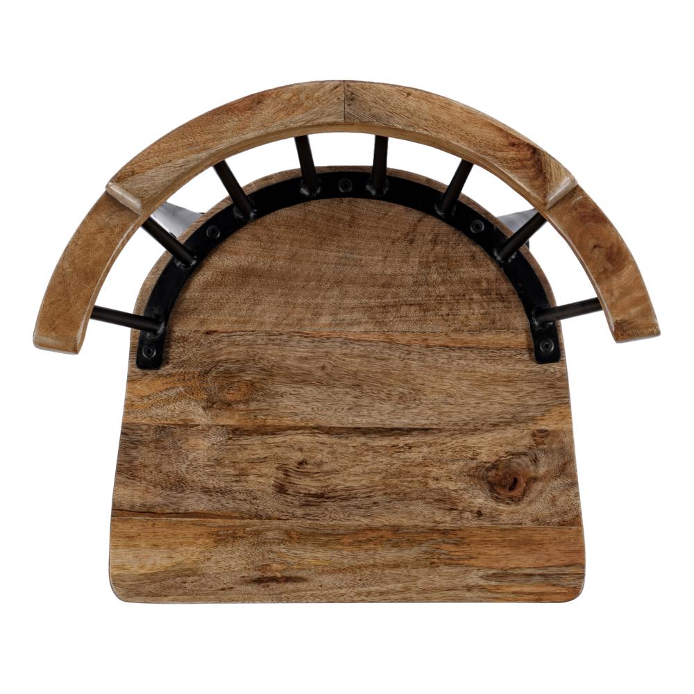 Merrick Wood and Iron  Spindle Bar Stool, Brown. Picture 6