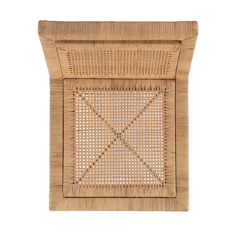 Brielle 24 in. Seat Height Rattan Woven Counter stool with Back, Light Brown. Picture 6