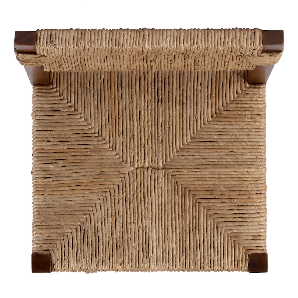 Valencia 25 in. Seat Height Woven Counter Stool with Back, Dark Brown. Picture 6