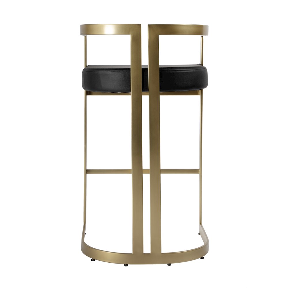 Clarence Faux Leather 28" Barstool, Black. Picture 4