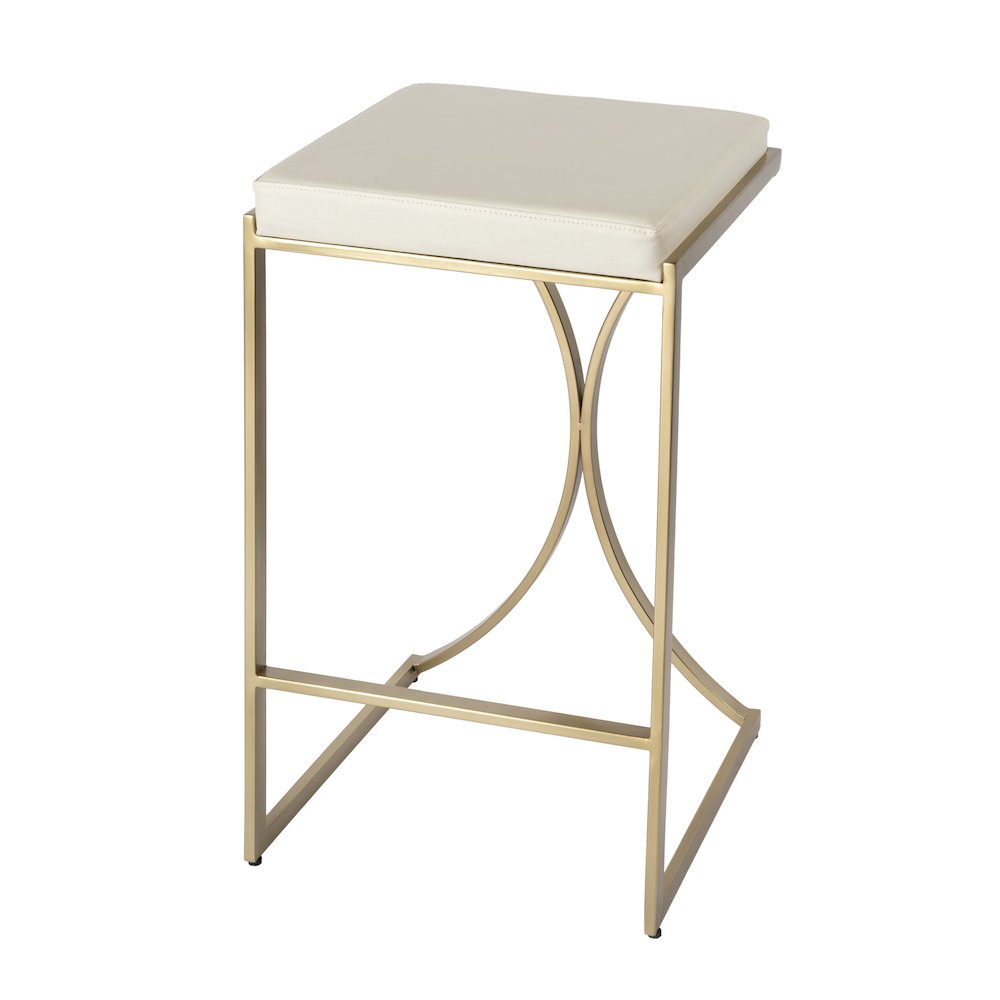 Natalya 31" Bar Stool, White. Picture 1