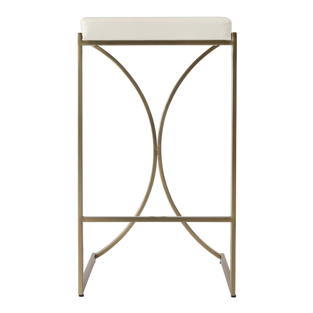 Natalya 31" Bar Stool, White. Picture 3