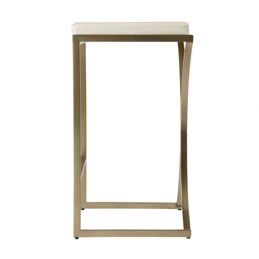 Natalya 31" Bar Stool, White. Picture 4