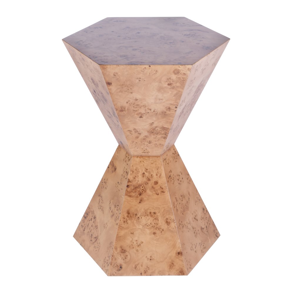 Billie Burl Hexagon Side Table, Brown. Picture 1