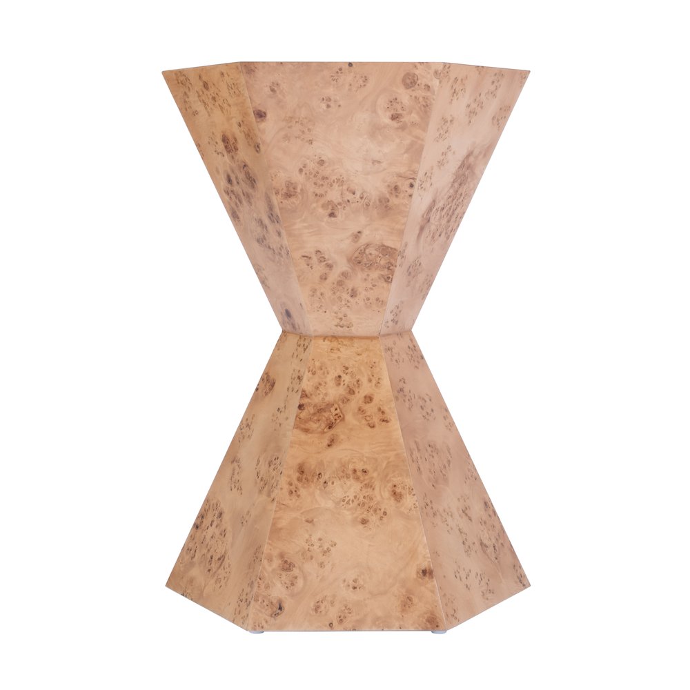 Billie Burl Hexagon Side Table, Brown. Picture 2