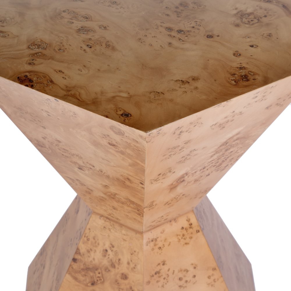 Billie Burl Hexagon Side Table, Brown. Picture 4