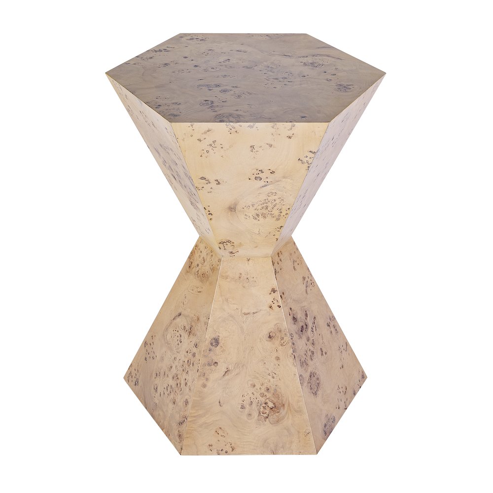 Billie Burl Hexagon Side Table, Light Brown. Picture 1