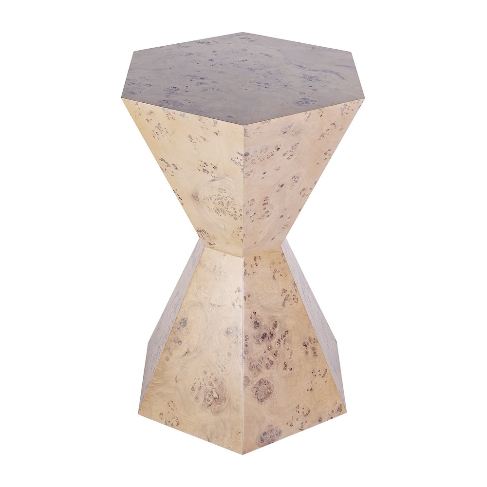 Billie Burl Hexagon Side Table, Light Brown. Picture 4