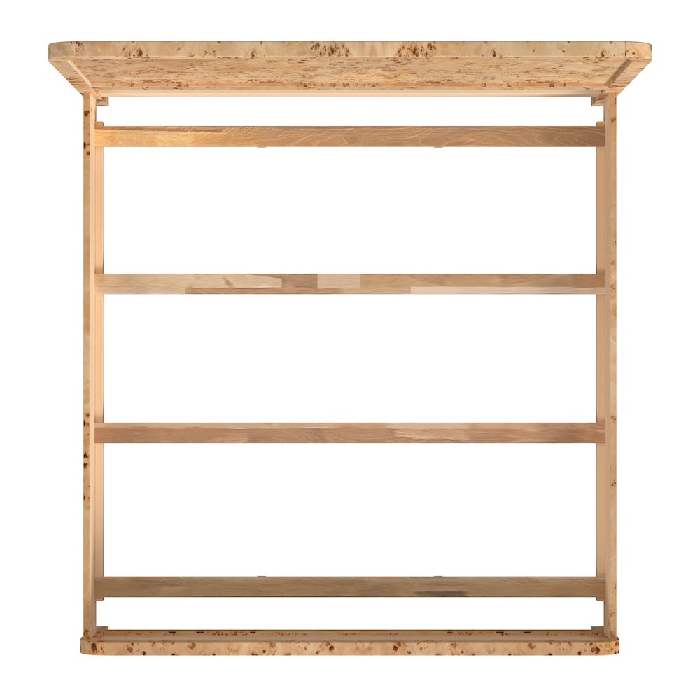 Cora King Burl Panel Bed, Brown. Picture 7