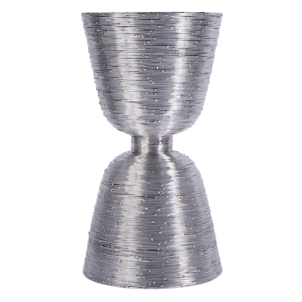 Angelo Drum End Table, Silver. Picture 2