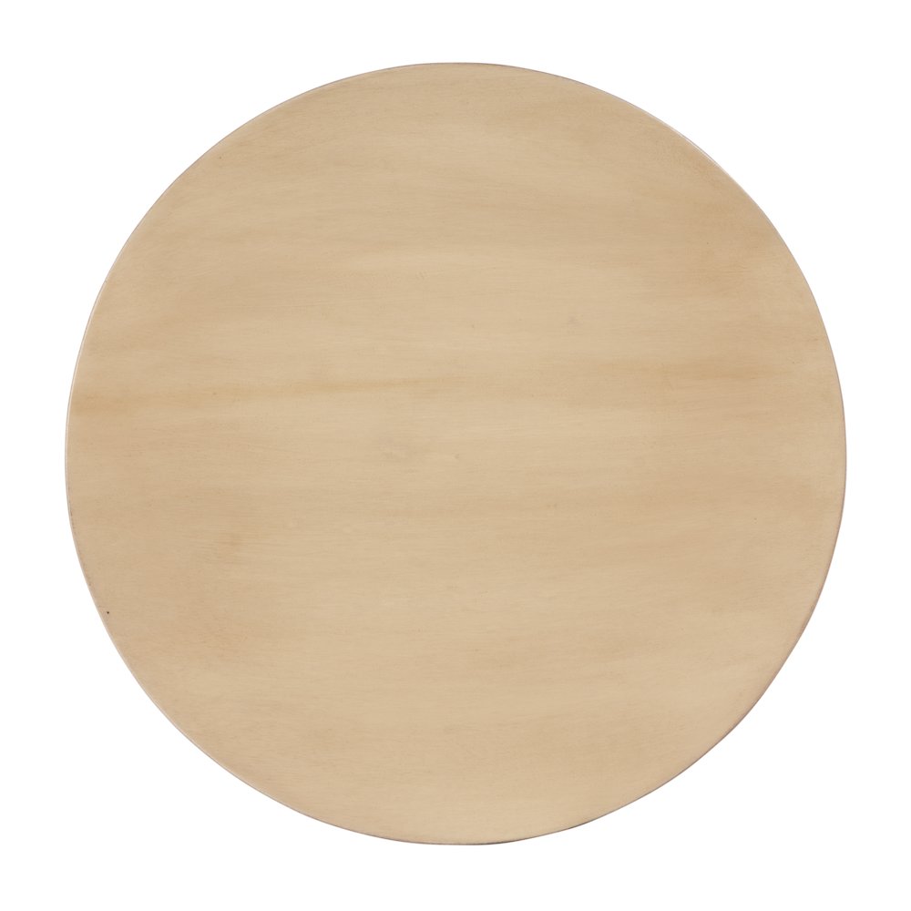 Hayes 13 in. W Round Solid Wood Side Table, Brown. Picture 4