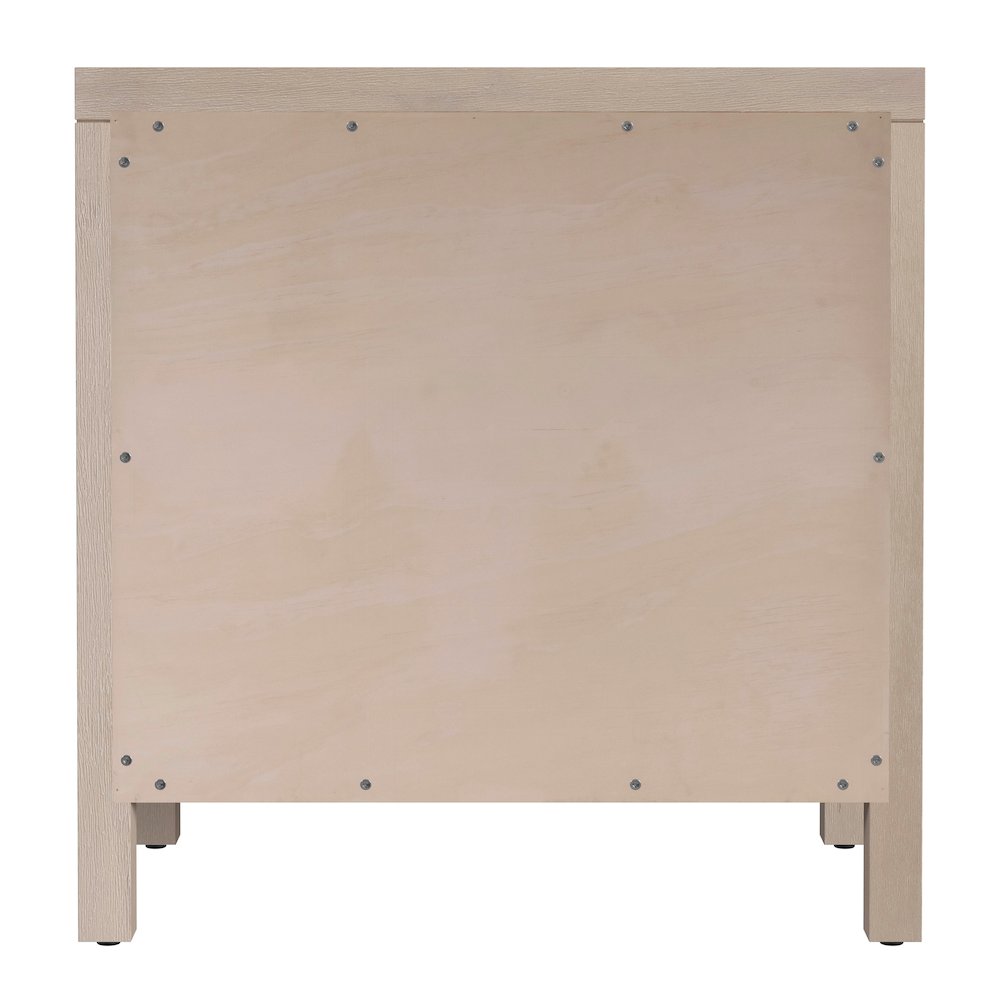 Nora 25 in. W Rectangular Wood 3 Drawer Nightstand, Taupe. Picture 6