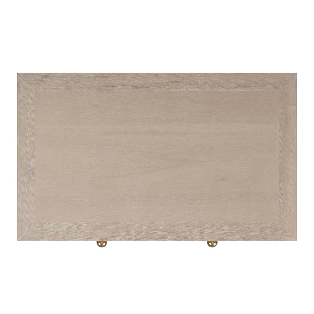 Nora 25 in. W Rectangular Wood 3 Drawer Nightstand, Taupe. Picture 7