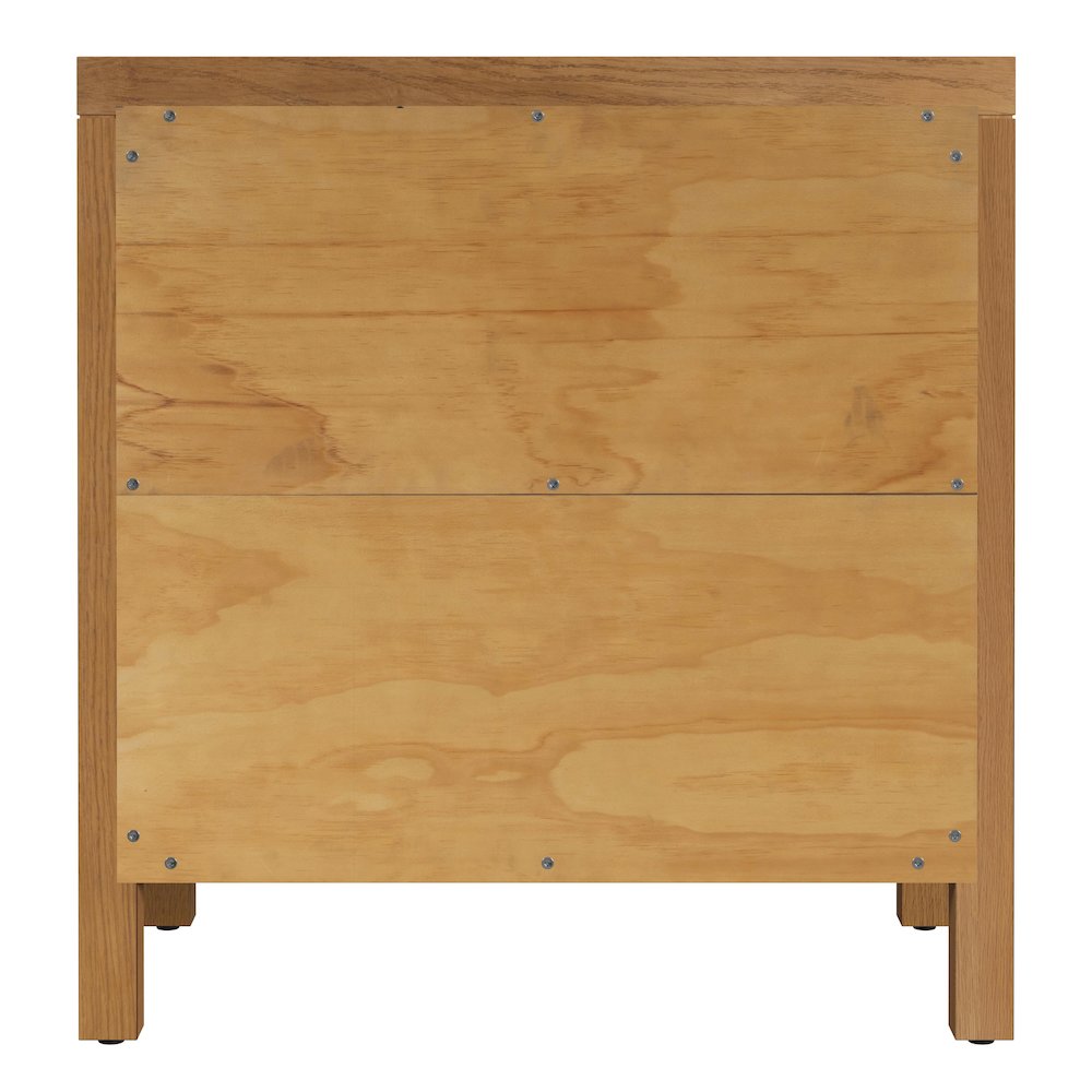 Nora 25 in. W Rectangular Wood 3 Drawer Nightstand, Natural. Picture 6