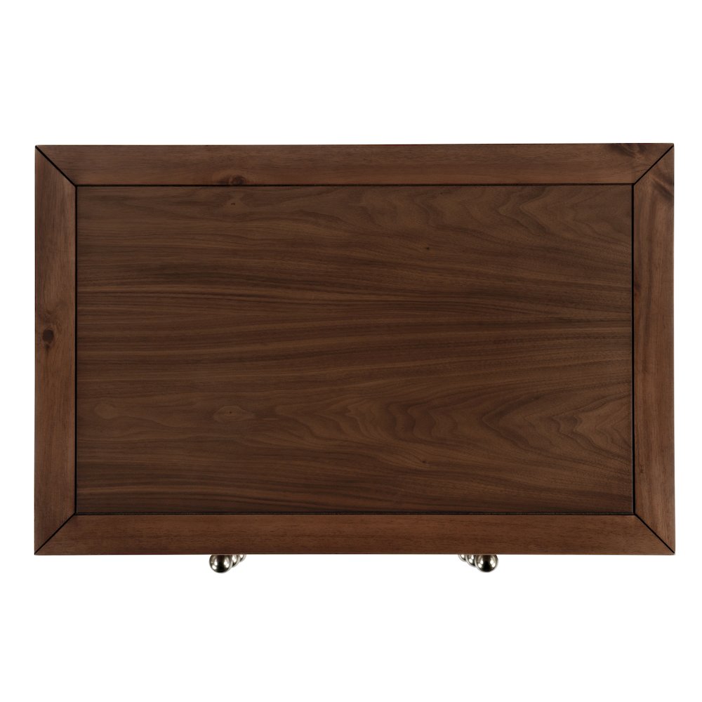 Nora 25 in. W Rectangular Wood 3 Drawer Nightstand, Medium Brown. Picture 9