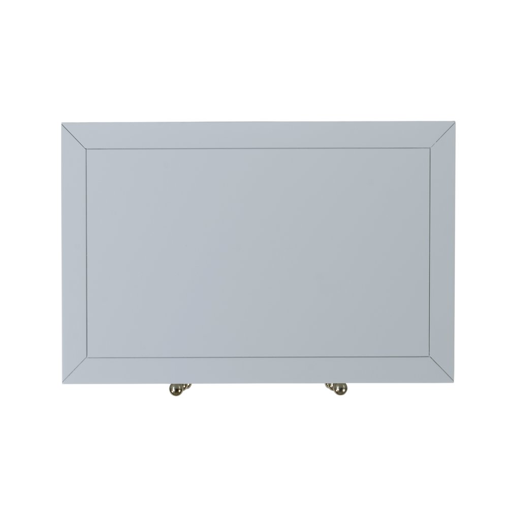 Nora 25 in. W Rectangular Wood 3 Drawer Nightstand, Light Blue. Picture 8