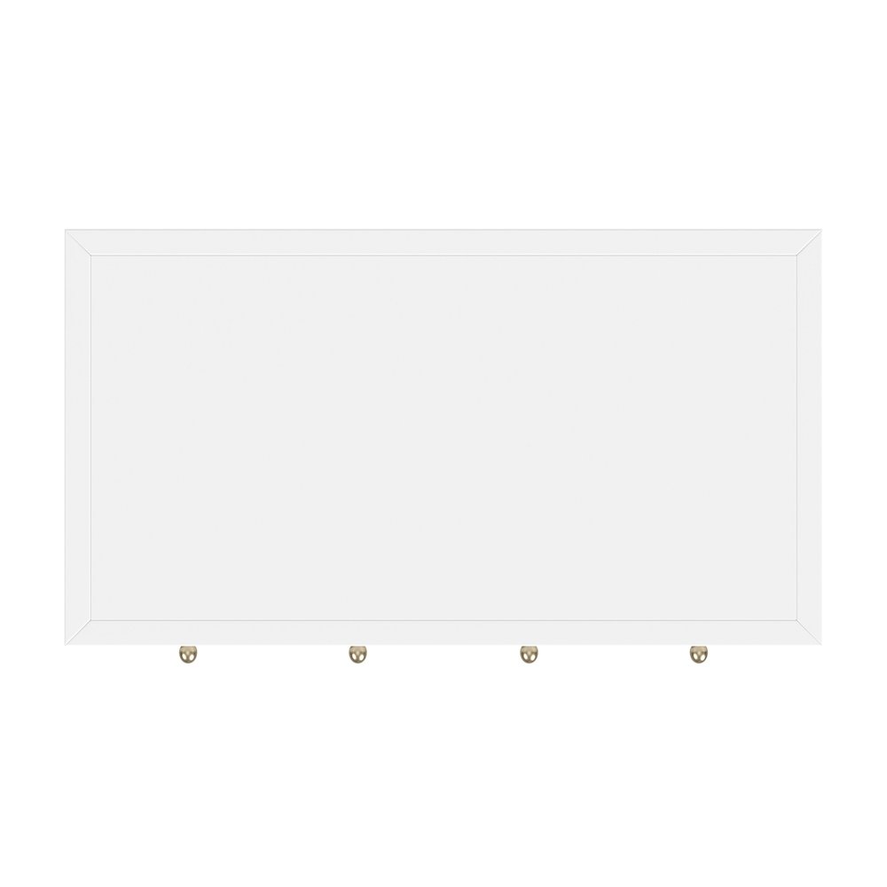 Nora 40 in. W Rectangular Wood 2 Drawer Writing Desk, Smooth White. Picture 7