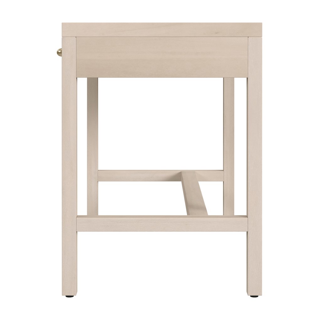 Nora 40 in. W Rectangular Wood 2 Drawer Writing Desk, Taupe. Picture 5