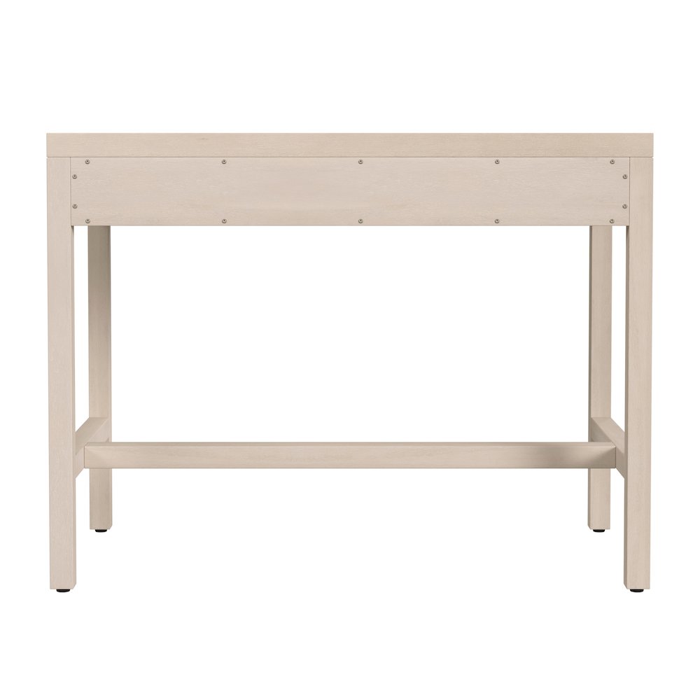 Nora 40 in. W Rectangular Wood 2 Drawer Writing Desk, Taupe. Picture 6