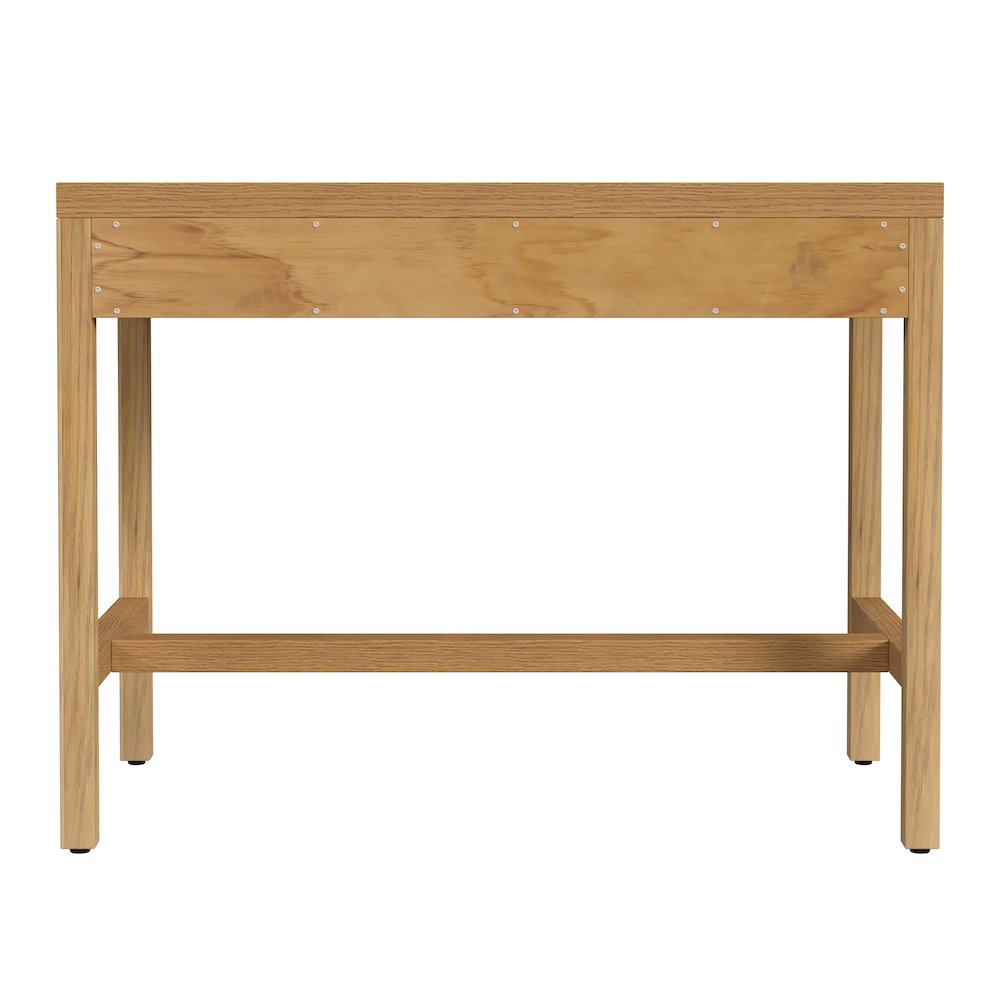 Nora 40 in. W Rectangular Wood 2 Drawer Writing Desk, Natural. Picture 5