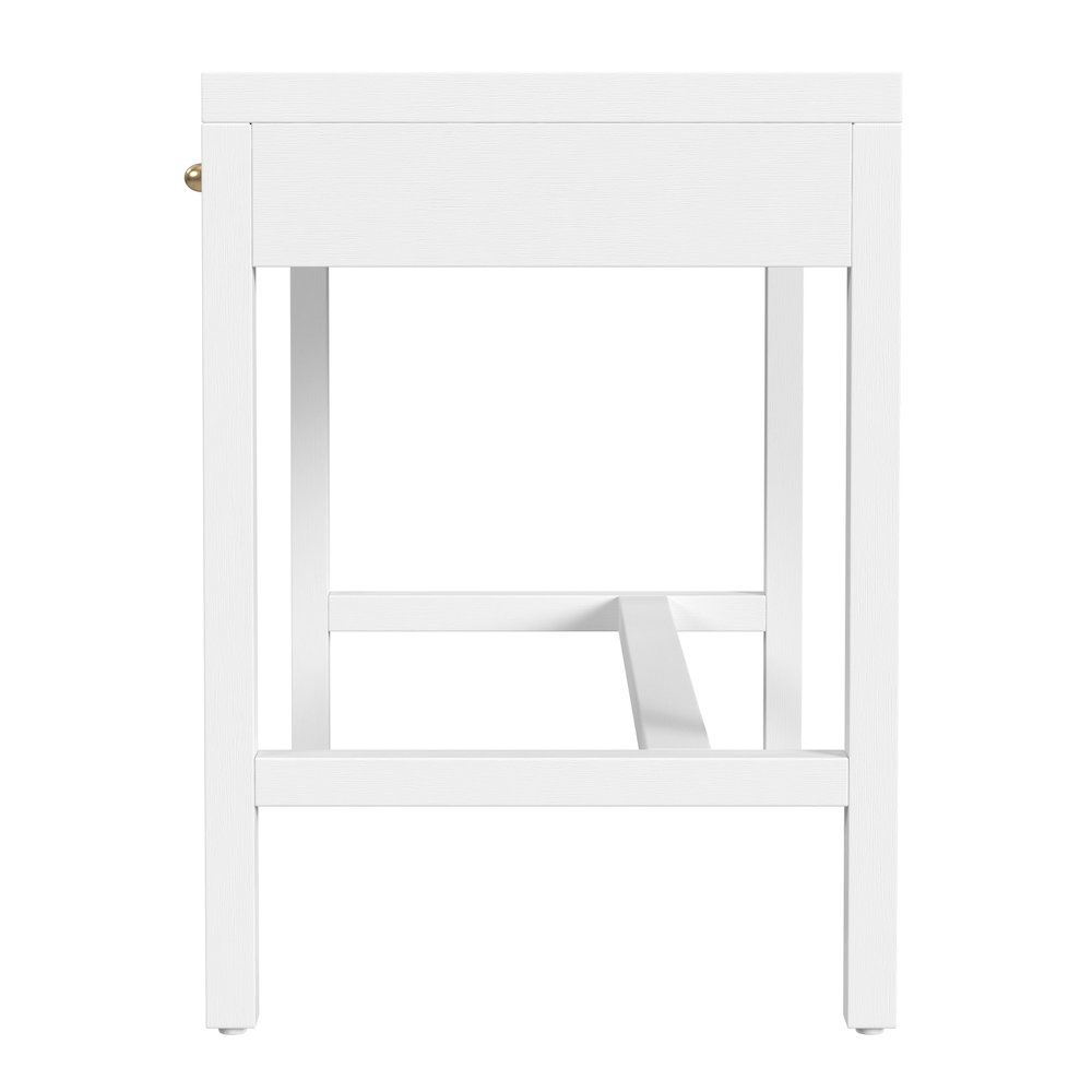 Nora 40 in. W Rectangular Wood 2 Drawer Writing Desk, White. Picture 5
