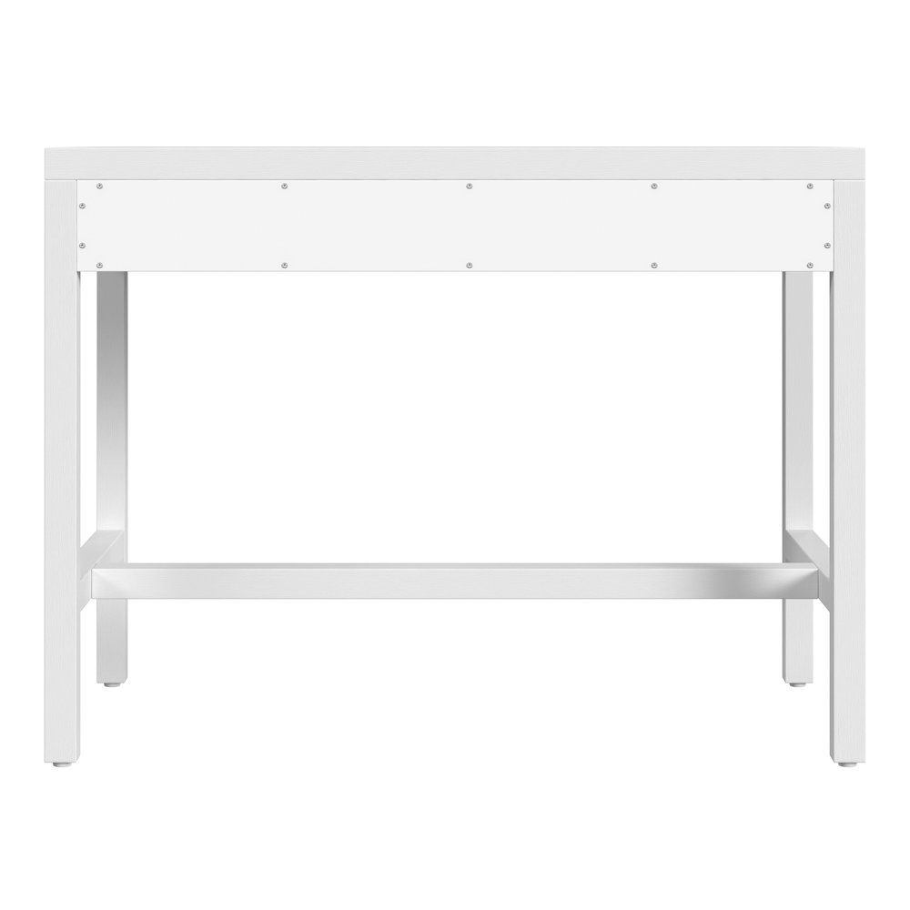 Nora 40 in. W Rectangular Wood 2 Drawer Writing Desk, White. Picture 6