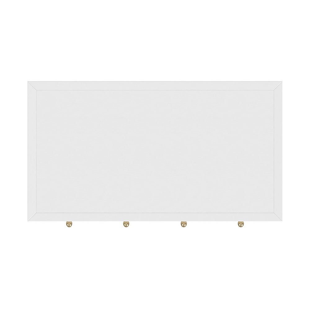 Nora 40 in. W Rectangular Wood 2 Drawer Writing Desk, White. Picture 7