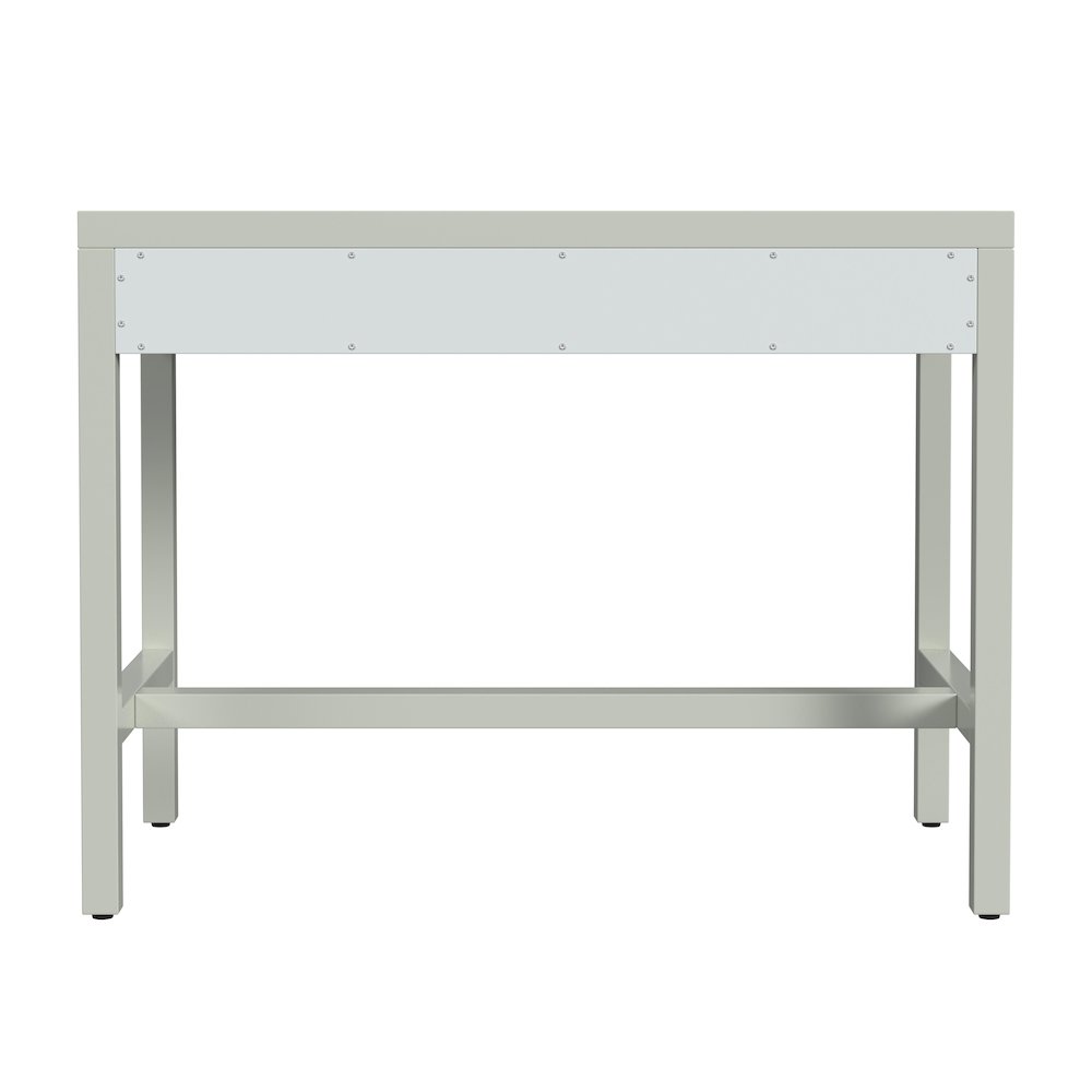 Nora 40 in. W Rectangular Wood 2 Drawer Writing Desk, Sage Green. Picture 6