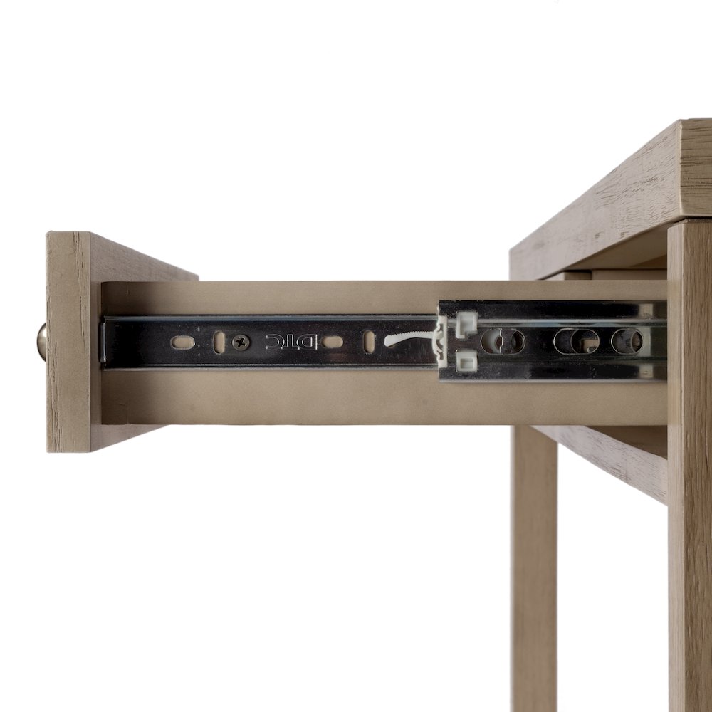 Nora 40 in. W Rectangular Wood 2 Drawer Writing Desk, Light Brown. Picture 6