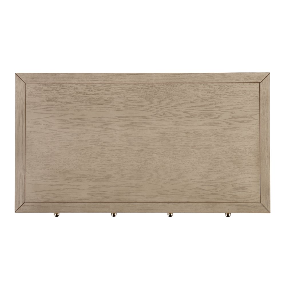 Nora 40 in. W Rectangular Wood 2 Drawer Writing Desk, Light Brown. Picture 8