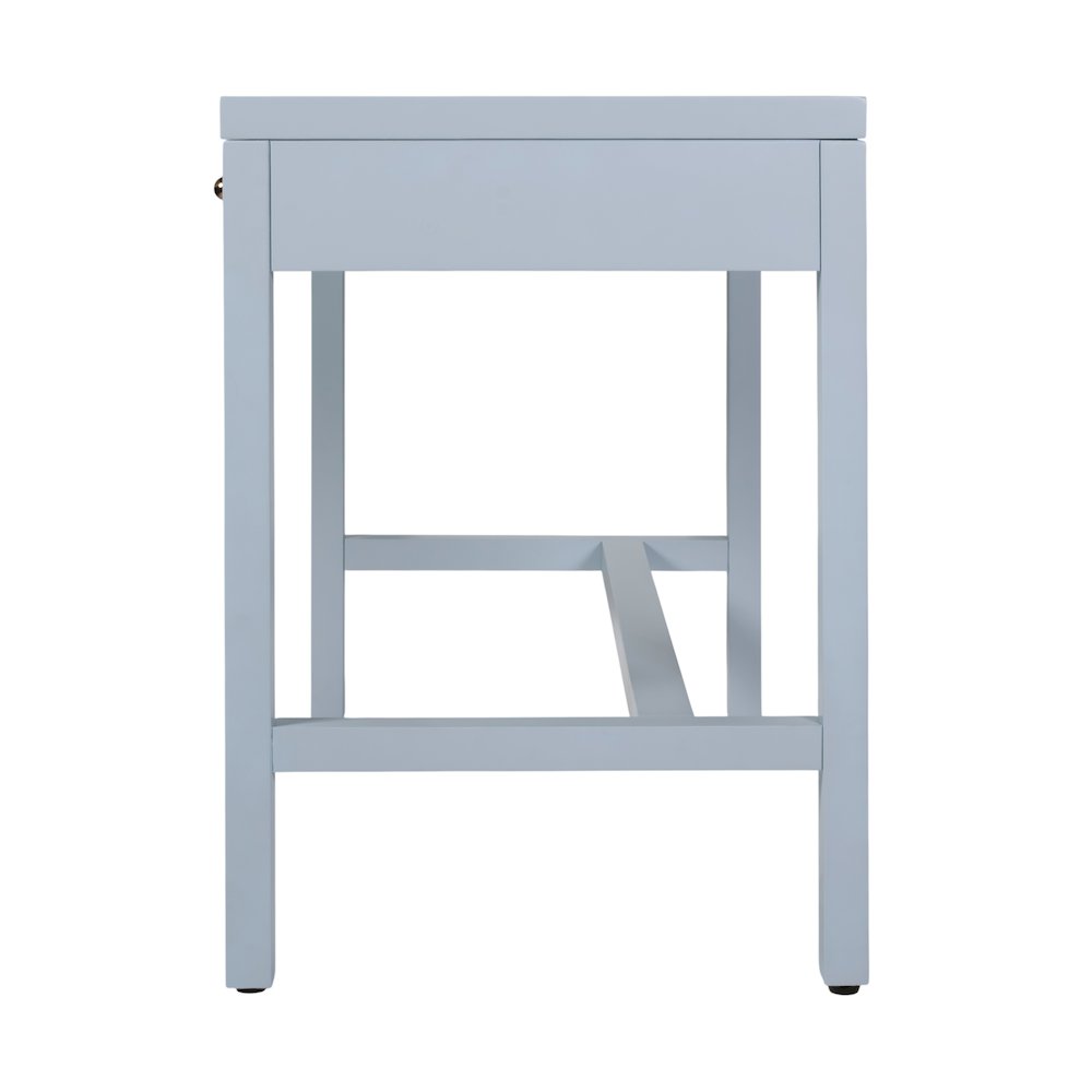 Nora 40 in. W Rectangular Wood 2 Drawer Writing Desk, Light Blue. Picture 6