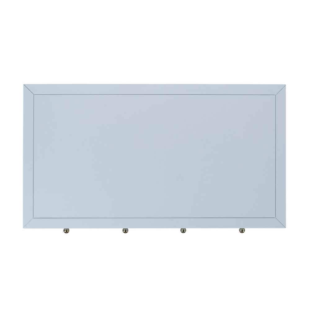 Nora 40 in. W Rectangular Wood 2 Drawer Writing Desk, Light Blue. Picture 9