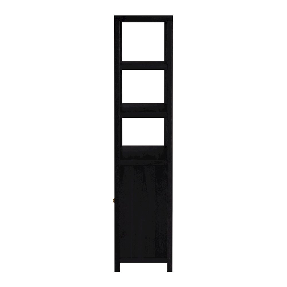 Nora 32 in W. x 72 in. H Wood 3- Tier Etagere Bookcase, Coffee. Picture 5