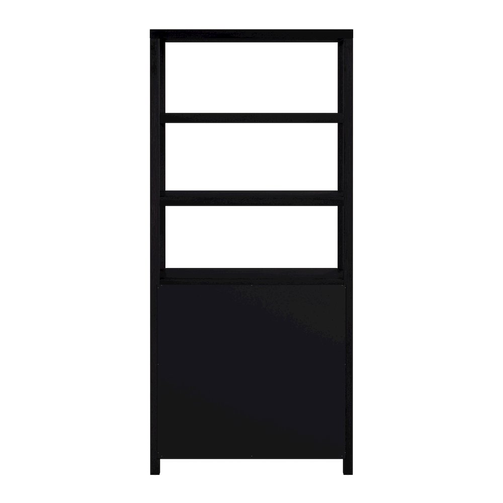 Nora 32 in W. x 72 in. H Wood 3- Tier Etagere Bookcase, Coffee. Picture 6