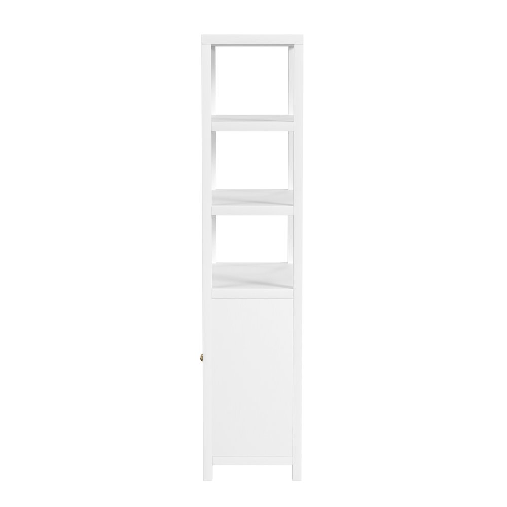 Nora 32 in W. x 72 in. H Wood 3- Tier Etagere Bookcase, White. Picture 5