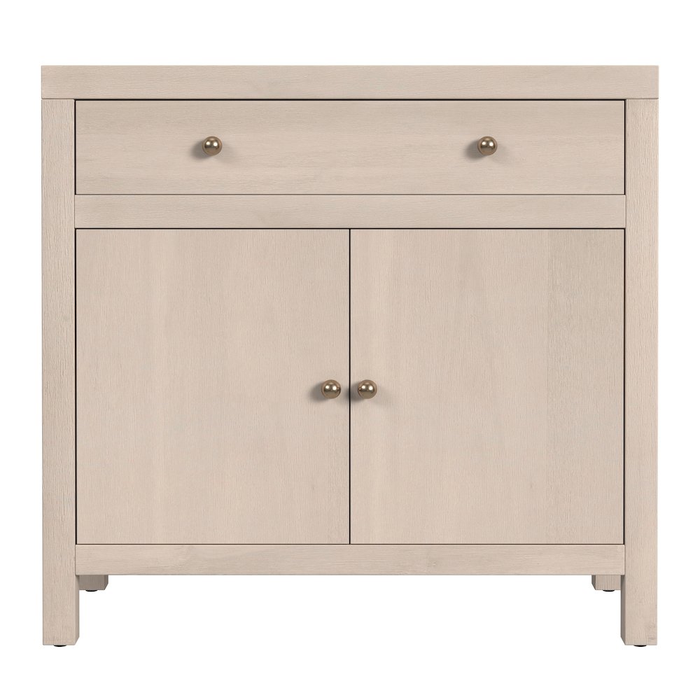 Nora 31 in. W 1 Drawer 2 Door Accent Storage Cabinet, Taupe. Picture 4