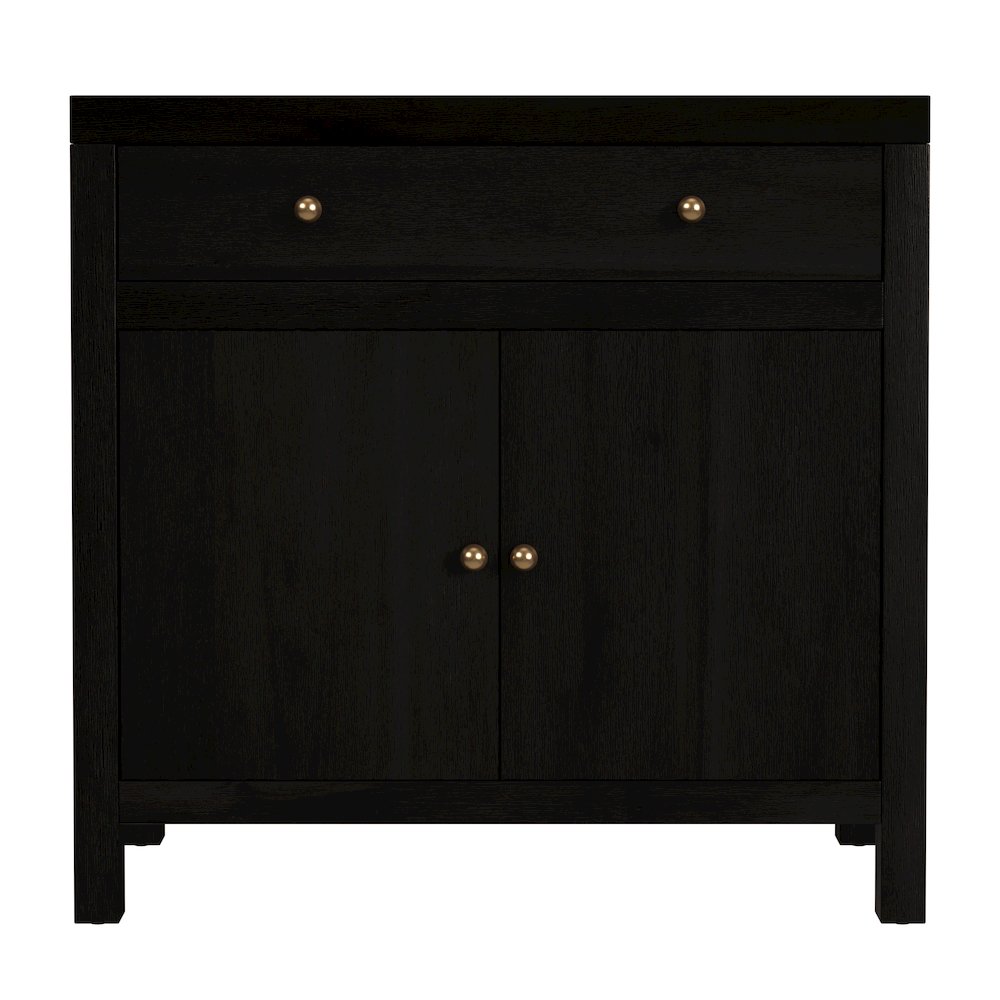 Nora 31 in. W Wood 1 Drawer 2 Door Accent Storage Cabinet, Coffee. Picture 4
