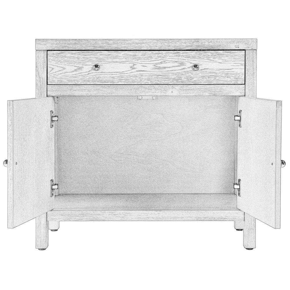 Nora 31 in. W Wood 1 Drawer 2 Door Accent Storage Cabinet, Coffee. Picture 8