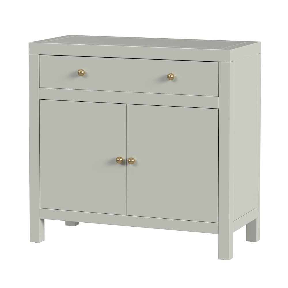 Nora 31 in. W 1 Drawer 2 Door Accent Storage Cabinet, Sage Green. Picture 1