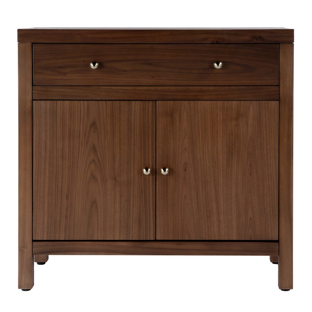 Nora 31 in. W Wood 1 Drawer 2 Door Accent Storage Cabinet, Medium Brown. Picture 5